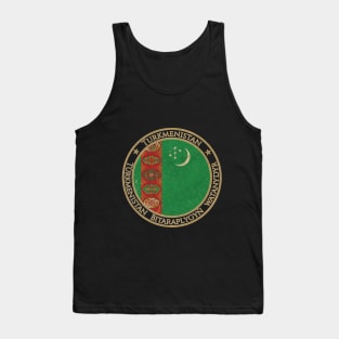 Vintage Turkmenistan Turkmenia Asia Asian Flag Tank Top